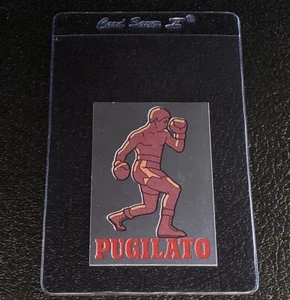 1986 Panini Supersport Boxing Card Sticker Pugilato Logo NM Italian Foil Boxer - Picture 1 of 17
