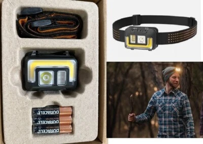 1 Faro Duracell 575 Lúmenes Diadema Manos Libres 6 Modos Despertar Luz de Trabajo Foto 1 de 4