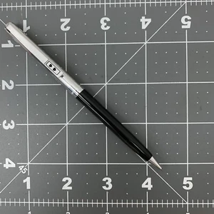 Vintage Paper Mate Mechanical Pencil Thin Style Double Heart Black & Chrome - Picture 1 of 10