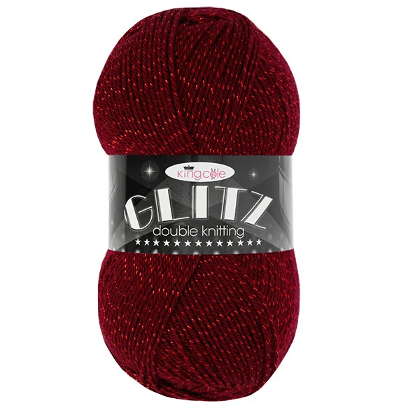 King Cole Glitz DK 100g Ball Knitting Yarn, 10 Colours - Image 1 of 1