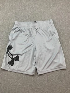 Under Armour Tech BL Sweat Shorts Boy Youth Large Gray Knit Flowy Sports - Picture 1 of 14