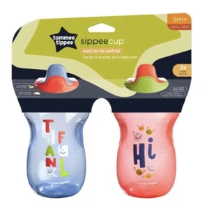 Tommee Tippee  Sippee Cup Pack Of 2  10 Oz 9m+ BPA Free Blue And Red Pack - Picture 1 of 1