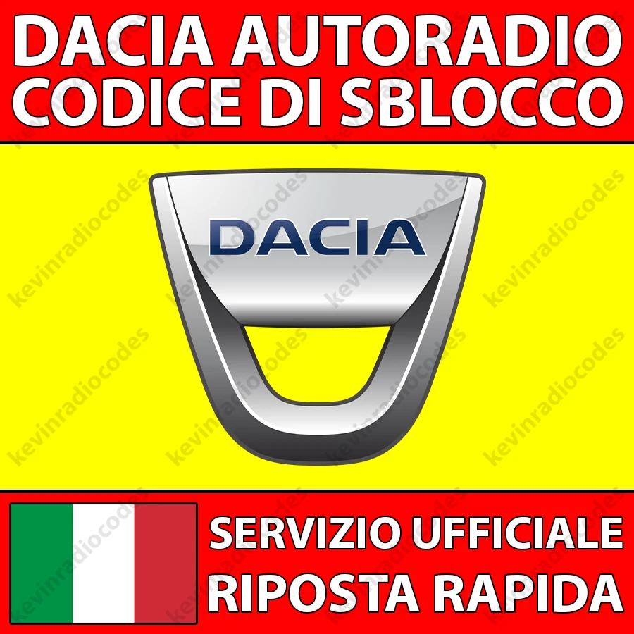 ✅DACIA RADIO CODICE DI SBLOCCO DOKKER DUSTER JOGGER LODGY LOGAN MCV SANDERO✅ - Immagine 1 di 4