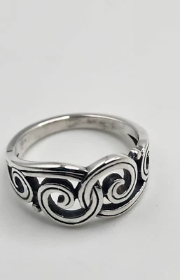 Retired James Avery Silver (Gentle Waves) Ring Size 6 - Image 1 of 3