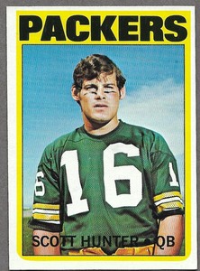 1972 Topps #206 Scott Hunter RC Alabama Packers SUPER BRIGHT EXMT
