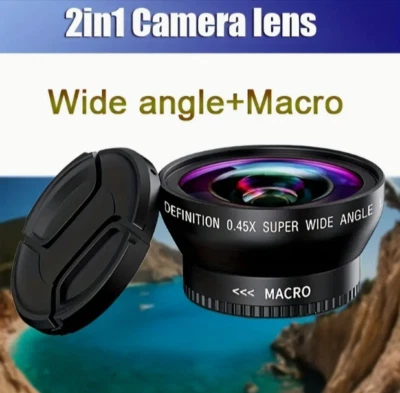 Lente gran angular y macro DSLR 49 mm lente de enfoque automático zoom digital HD 0,45x Foto 1 de 4