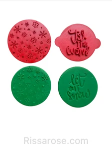Snowflake texture cookie debossers xmas winter wonderland frozen theme - Picture 1 of 8