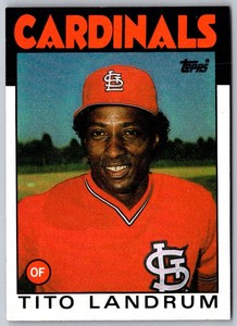1986 Topps Tito Landrum #498 St. Louis Cardinals