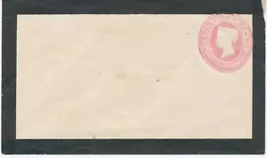 GB 1850 QV 1d pink size B postal stationery envelope extrem rare MOURNING COVER - Picture 1 of 2