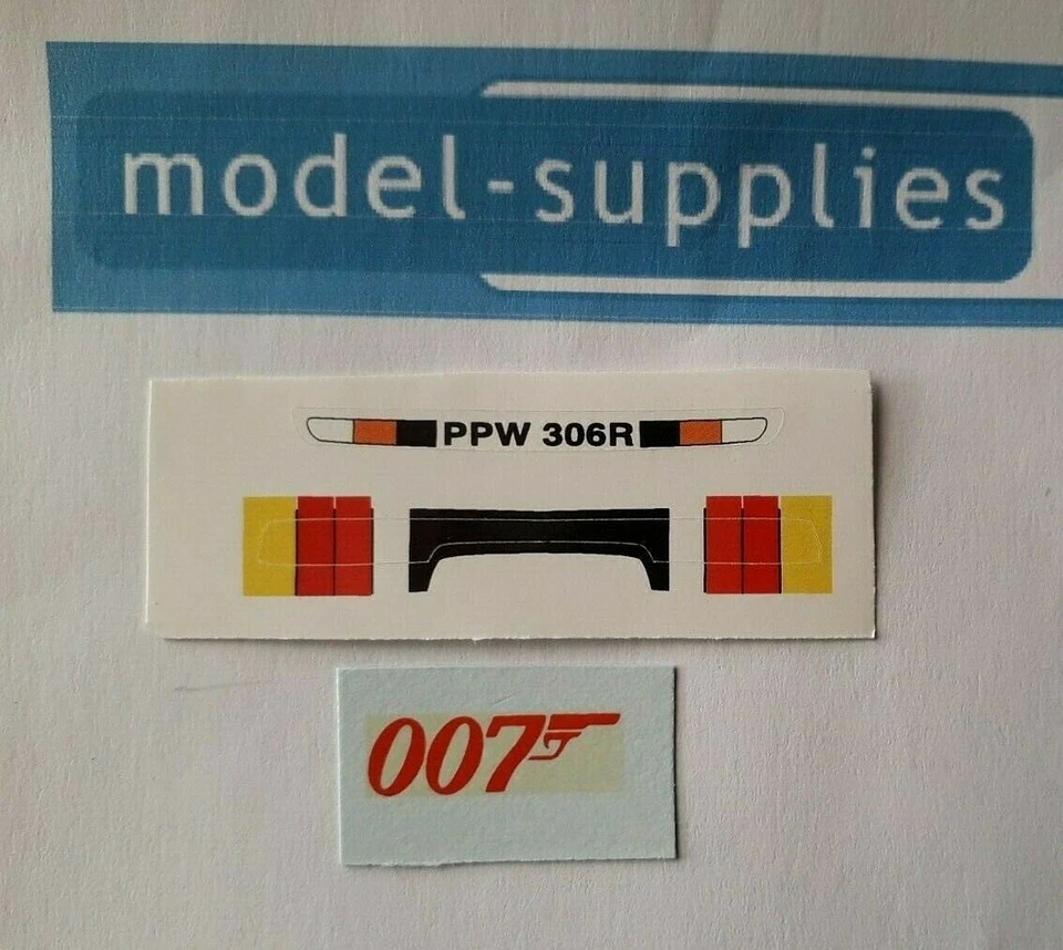 Corgi 269 Lotus 007 - reproduction Paper Sticker transfer Set and Waterslide 007 - Image 1 of 1