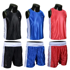 WARX Boxing Vest & Shorts Set Men Gym Training Fitness Kick Top MMA Thai boxing - Picture 1 of 5