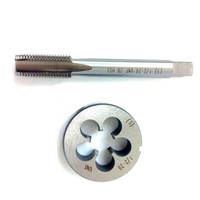 2pcs Silber Steckbar Schablone M1/2-20 UNF Metrisch Gewinde Hand Werkzeug