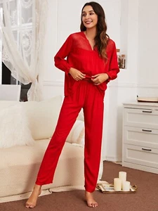 New Bamboo Fiber Pajamas Ladies Pullover Simple Casual Suit - Picture 1 of 6