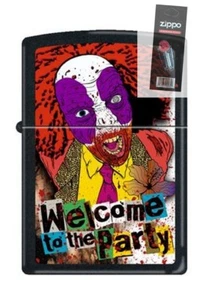 Zippo 218 evil clown welcome to the party Lighter + FLINT PACK - Picture 1 of 1
