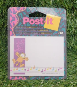 Vintage 1993 3M Post-It Notes Garfield Just A Note! 40 Sheets SEALED - Picture 1 of 15
