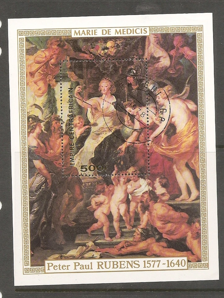 Central African Republic SC # 322 Peter Paul Rubens. Souvenir S.MNH - Image 1 of 1