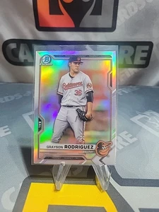 2021 Bowman Draft - Chrome Grayson Rodriguez #BDC-136  Refractor - Picture 1 of 2
