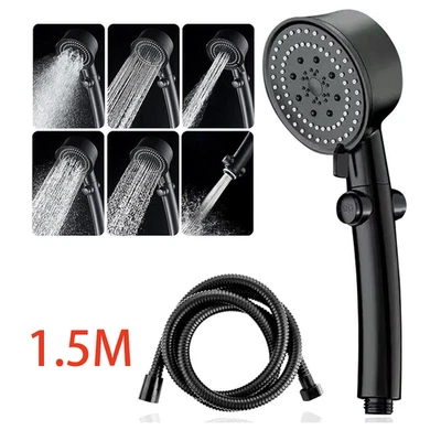 UNBRAND NEW Bath High Pressure Shower Head 5 Mode Large Chrome Handset Head Water Saving
