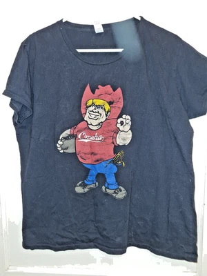 Nebraska Cornhuskers Herbie Husker Mascot T-Shirt Black Omaha Ladies Size XL - Image 1 of 4