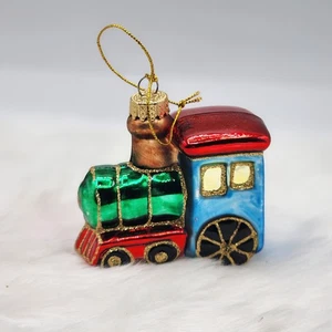 Mundgeblasene Glas Zug Lok Weihnachtsschmuck - Bild 1 von 3