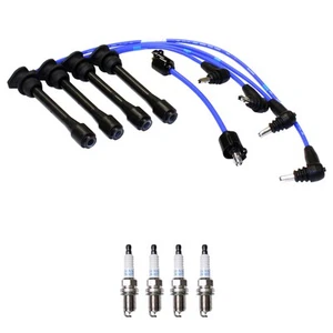 NGK Wire Set And Denso 4 Platinum TT Spark Plugs Kit for Toyota Previa 2.4L L4 - Picture 1 of 1
