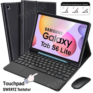Touchpad QWERTZ Tastatur Hülle Maus Für Samsung Tab A9 Plus A8 S9 FE S8 S6 Lite - Bild 1 von 37