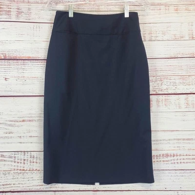 Elements Escada Pura Nueva Lana Midi Azul Marino Falda Lápiz Cremallera Forrada Corpcore 36 (6) Foto 1 de 4