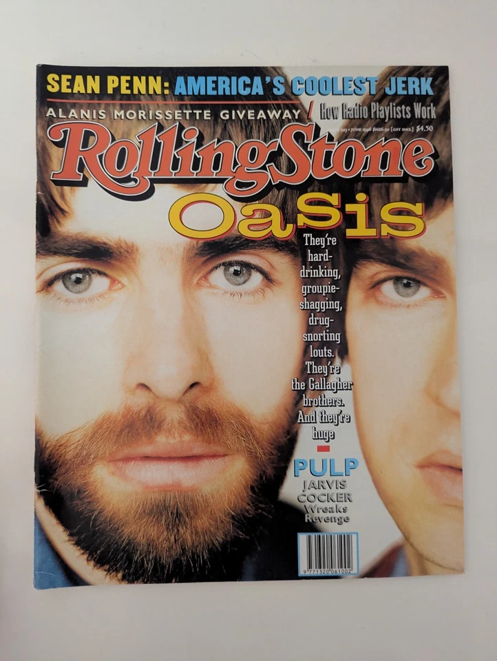 Vintage Rolling Stone Magazine - JUNE 1996 OASIS Cover. NO LABEL!! - Image 1 of 4