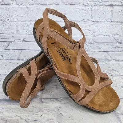 Sandalia Naot Dorith de cuero marrón con tiras cómoda para caminar soporte para el arco para mujer talla 5 Foto 1 de 4