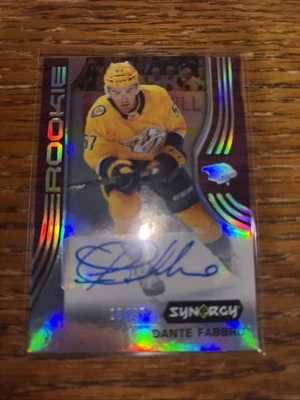 2019-20 Upper Deck Synergy Purple RC Auto Dante Fabbro 18/57 Nashville Predators - Image 1 of 2