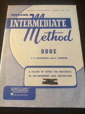 Rubank No. 89 Intermediate Method for Oboe by Skornicka & Koebner Music Book - Image 1 of 3