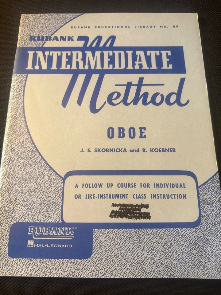 Rubank No. 89 Intermediate Method for Oboe by Skornicka & Koebner Music Book - Image 1 of 3