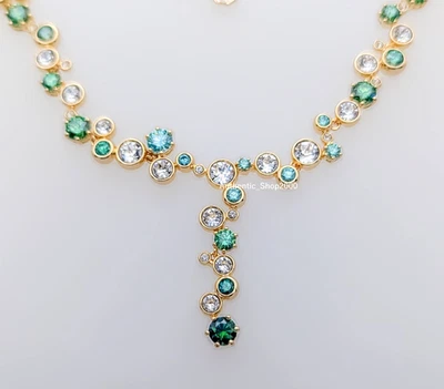 NEW 100% Authentic SWAROVSKI Green Crystals Constella Y Pendant Necklace 5722474 - Image 1 of 4