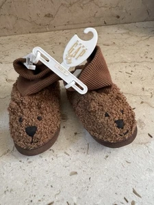 Vintage Baby GAP Sherpa Bear Slipper Booties Size 6 New Old Stock - Picture 1 of 3