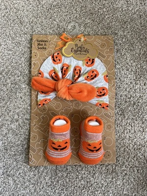 Baby Essentials Hat And Socks Halloween 0-6 Months NWT - Image 1 of 3