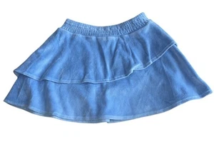 Ever After Girls Remi Double Ruffle Velour Smocked Waist Mini Skirt Size 8 - Picture 1 of 6