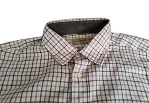 Dubarry Connell Tattersall Check Button Up Shirt Dark PebbleXL Flip Cuff - Picture 1 of 16