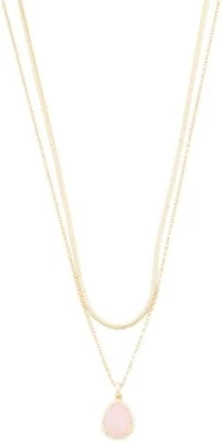 Collar Kendra Scott Sami Multi Hilo para Mujer en Cuarzo Rosa Dorado Foto 1 de 3