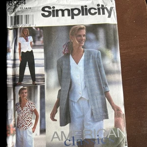 Simplicity Pattern 8964 Misses Pants,Shorts,Top,Unlined Jacket Sz 12-16  - Picture 1 of 3