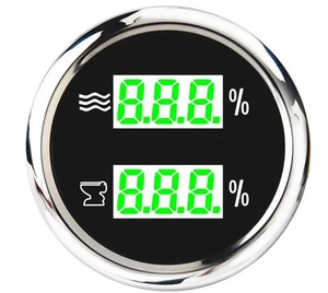 Digital 52mm Gauge Water Level Gauge+Sewage Level Gauge Alarm Dual Meter 12V24V - Bild 1 von 7