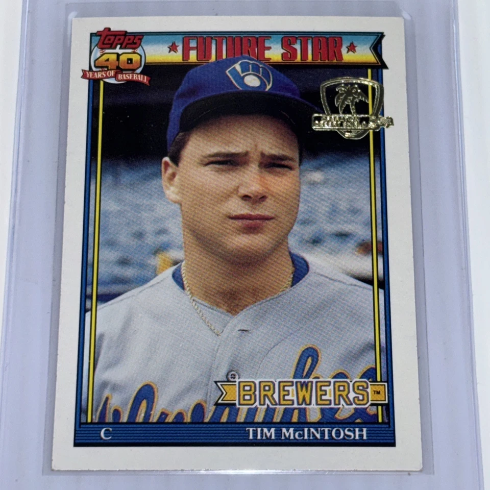 1991 Topps Operation Desert Shield #561 Tim McIntosh Milwaukee Brewers NRMT - Image 1 of 2