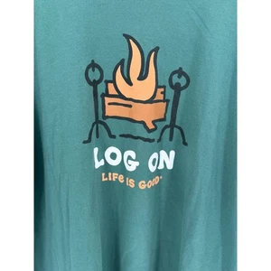 Camiseta Life is Good Log On Crusher Para Hombre XL Manga Larga Gráfica Camiseta - Imagen 1 de 5