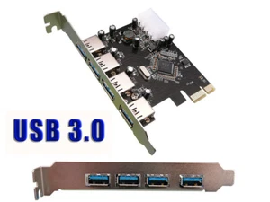 PCI Express Pcie Regler USB 3.0 USB3 Superspeed - 4 Anschlüsse / Chipsatz Via - Bild 1 von 2