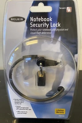 Belkin Notebook Security Lock 6ft Galvanized Steel Cable Laptop Lock F8E550 - Image 1 of 2