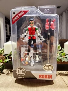 mcfarlane batman robin page punchers exclusive platinum edition figure dc direct - Picture 1 of 8