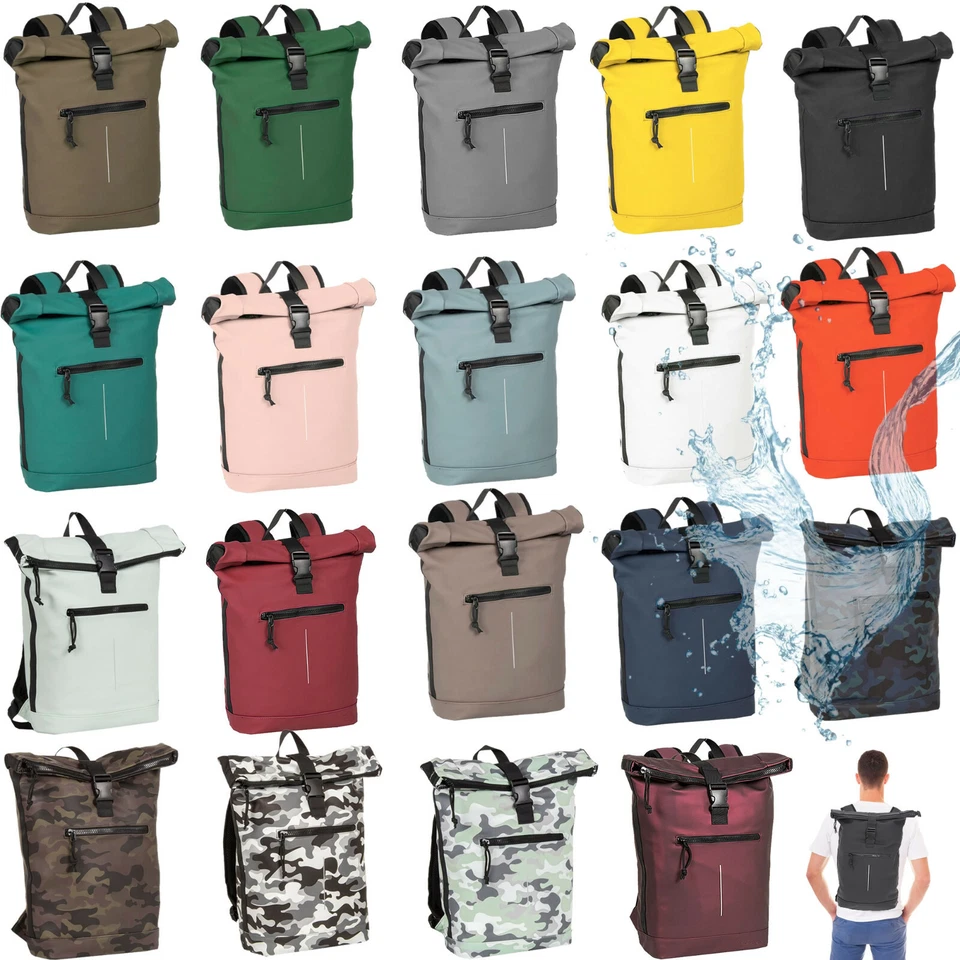 Rucksack Daypack Herren Damen Mart Freizeitrucksack Plane Time Bag + Flasche - Bild 1 von 4