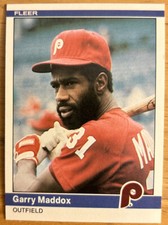 1984 Fleer Garry Maddox Baseball Card #39 Phillies Mid-Grade EXMT