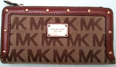 Michael Kors  portefeuille compagnon toile et cuir   TBEG vintage - 10 x 18 cm  - Photo 1/4