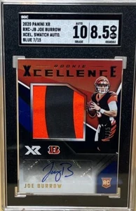 JOE BURROW * RPA /15 * 10 GEM AUTO * 2020 PANINI XR ROOKIE JERSEY SGC RXC-JB RC - Picture 1 of 5