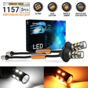 Error Free 1157 Switchback White/Amber Turn Signal LED Light Bulbs Type 1 - Picture 1 of 6